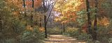 Diane Romanello Autumn Road Panel painting